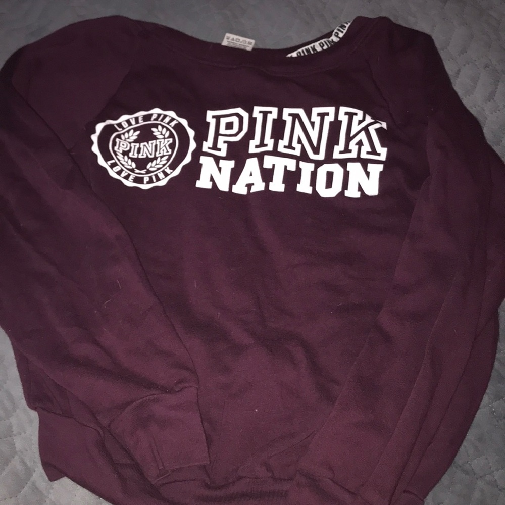 pink crewneck